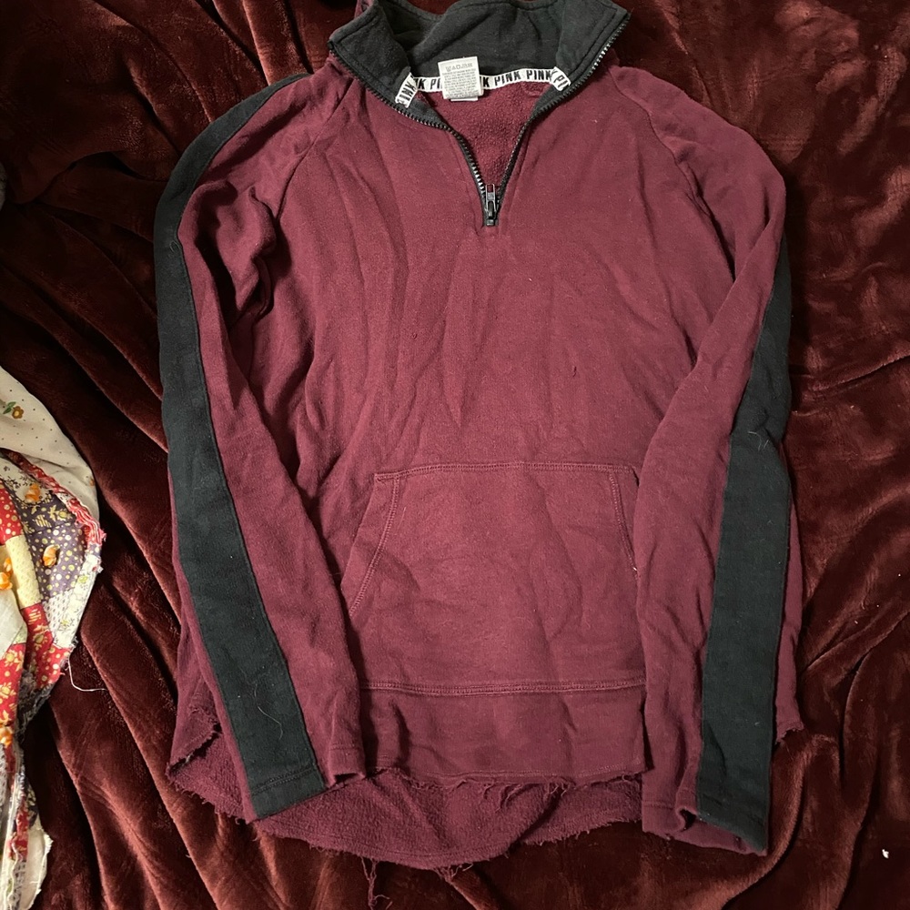 Pull-over half zip sweater